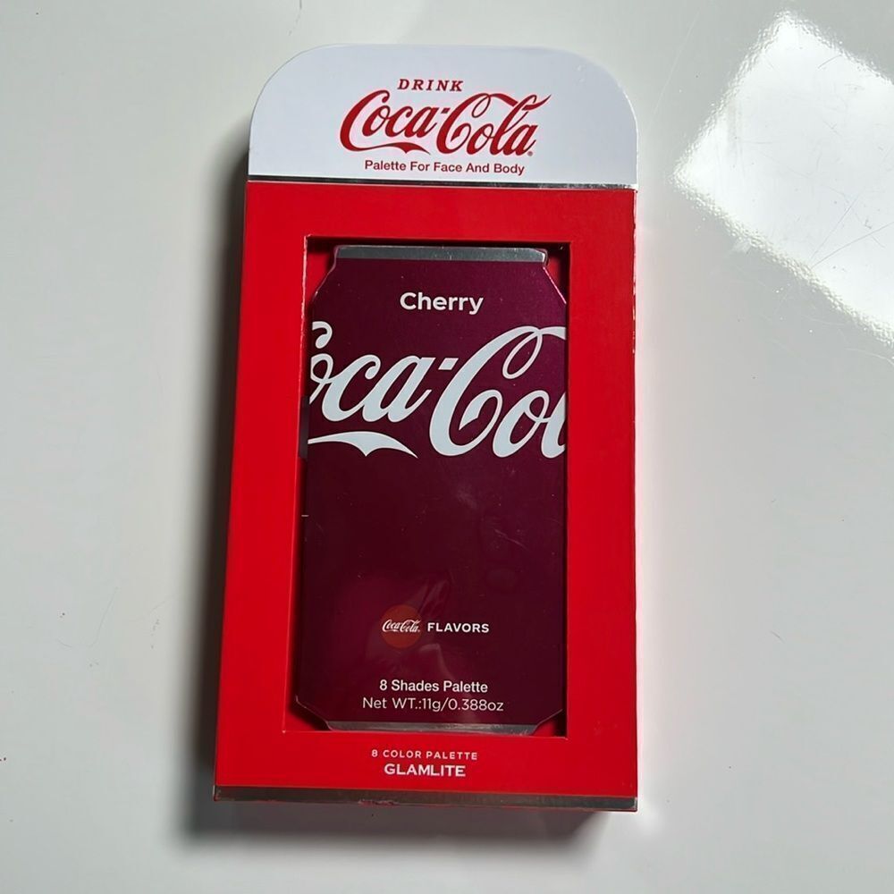 Cherry Coca Cola Pink and Red Eyeshadow Palette Vibrant Makeup